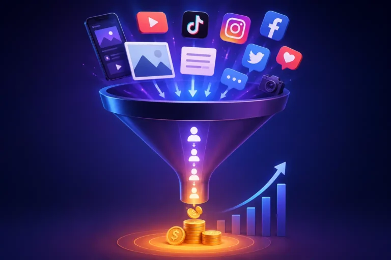 building a social media funnel from content to sales