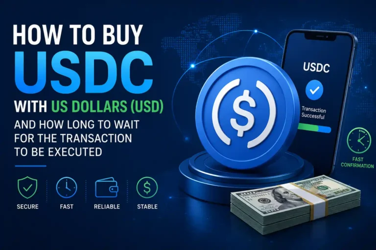 How to buy USDC (USDC) with US dollars (USD) and how long to wait for the transaction to be executed